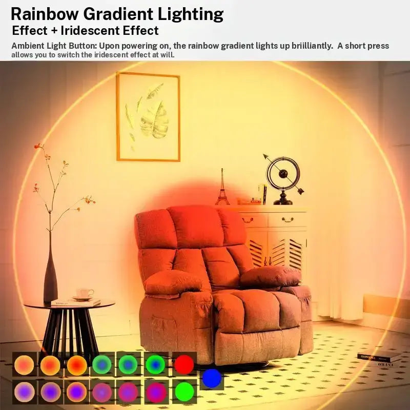 Veilleuse LED Rechargeable 16 Couleurs avec Télécommande & Détecteur de Mouvement