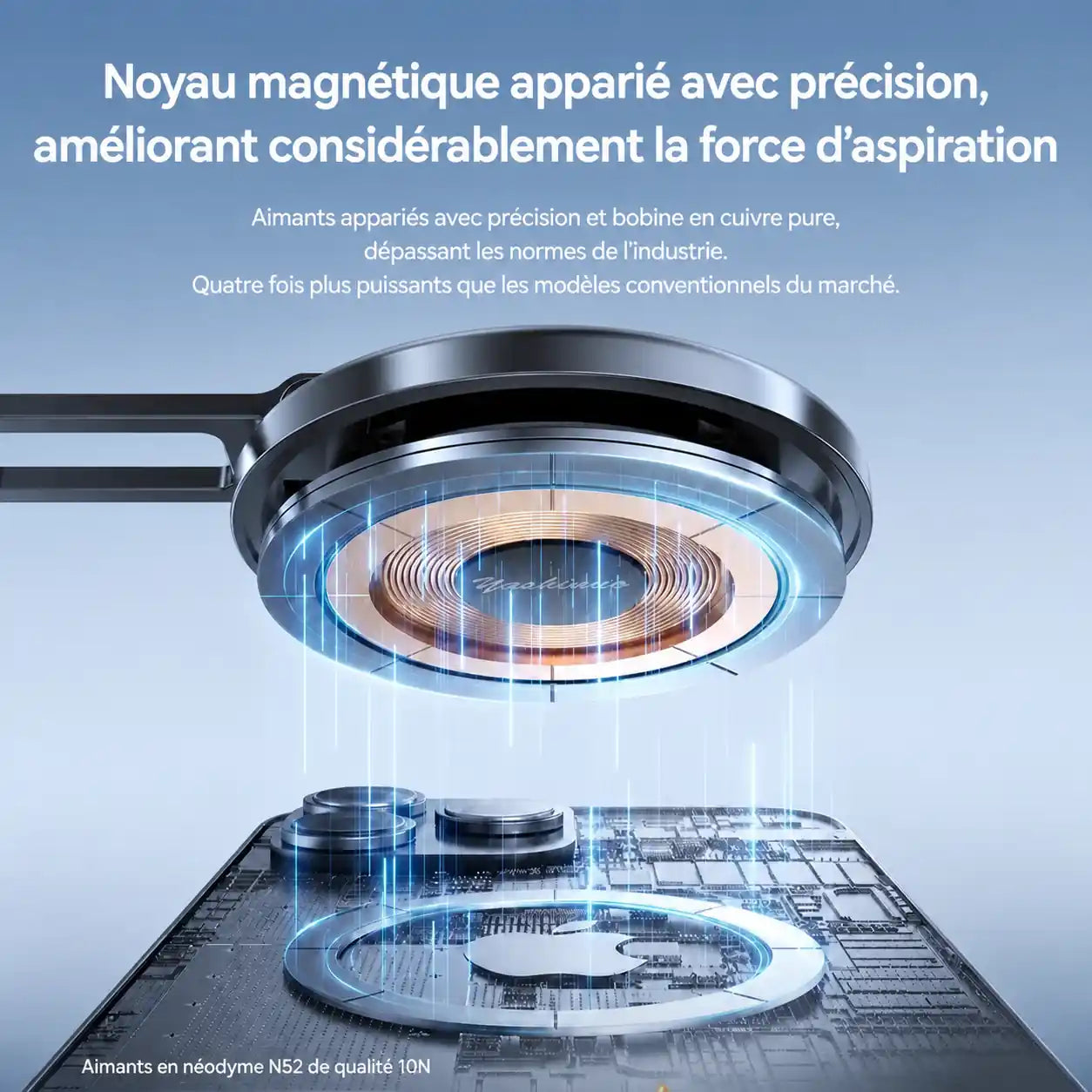 Support Téléphone Voiture Magnétique 360° – Ultra-Stable & Anti-Secousse