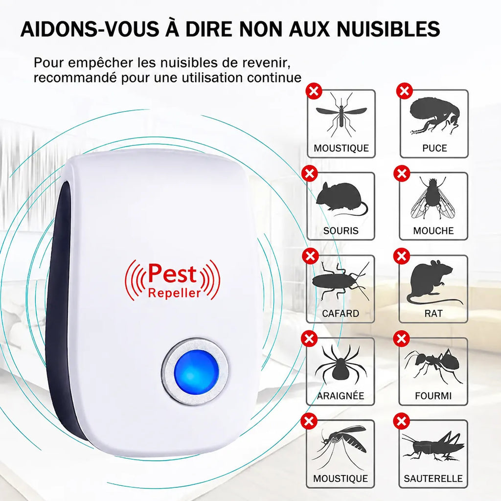 SmartGuard 3-in-1 - Répulsif Ultrasonique Anti-Nuisibles Intelligent(Paiement à la Livraison)