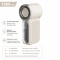 Mini Ventilateur de Poche Turbo avec Écran LED – Fraîcheur Intense 6 Vitesses pour Femmes (Rechargeable USB, Idéal pour Voyage & Maquillage)