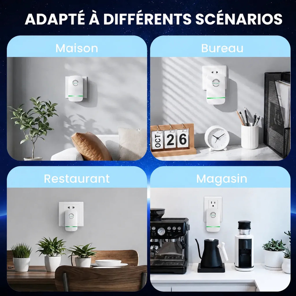 Boîtier Économiseur d'Énergie Intelligent LuxePower | Économisez jusqu'à 45% d'Électricité & Stabilisateur de Tension | Paiement à la Livraison