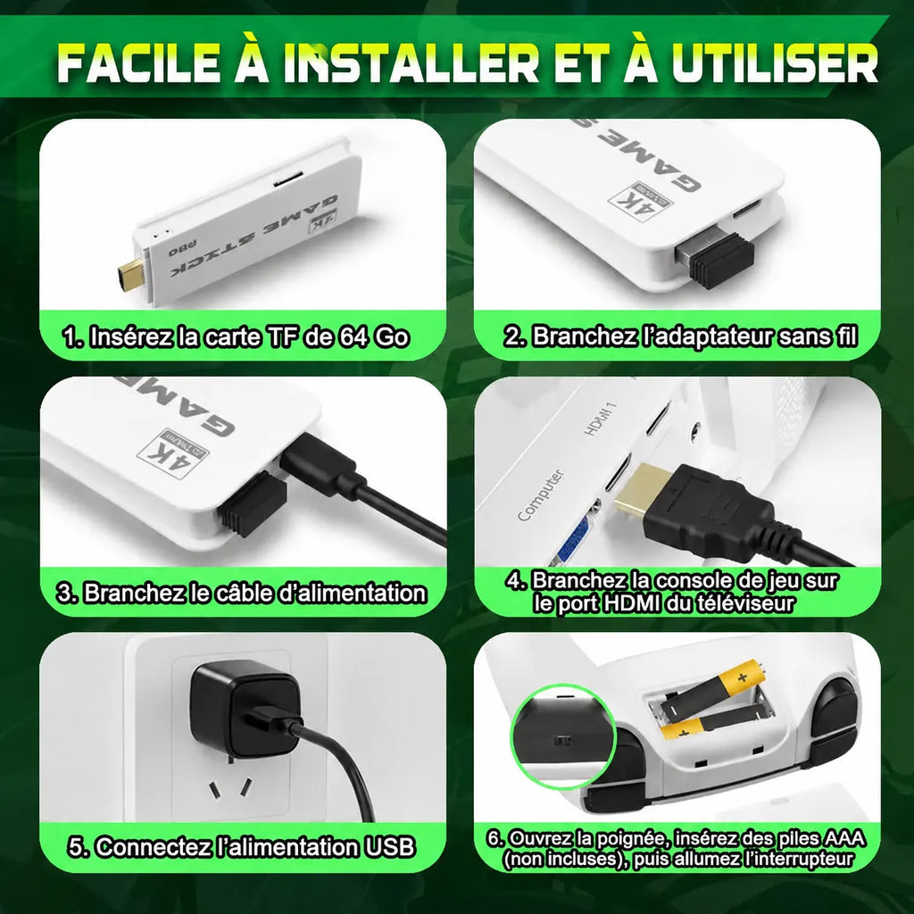 Nouveauté 2026 - Console Rétro HDMI 128Go | 40 000+ Jeux & 2 Manettes | Stock à Dakar | Paiement à la livraison