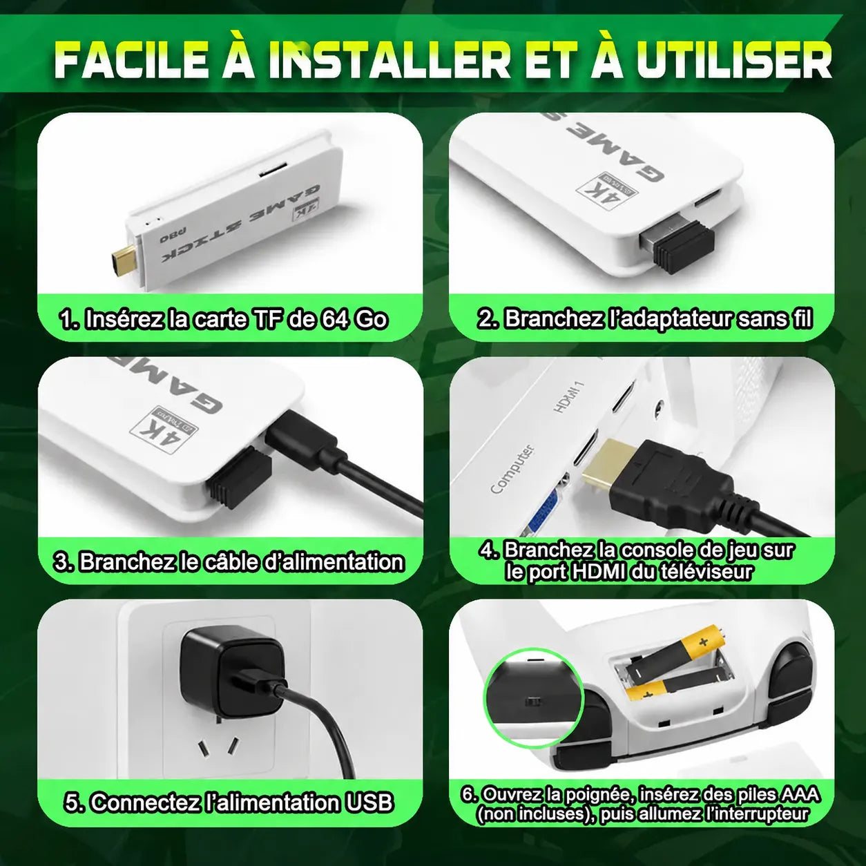 Console de Jeux Rétro LuxePlay HDMI | Plus de 40 000 Jeux Intégrés & 2 Manettes Sans Fil | Système de Jeu Portable HD | Paiement à la Livraison (COD)