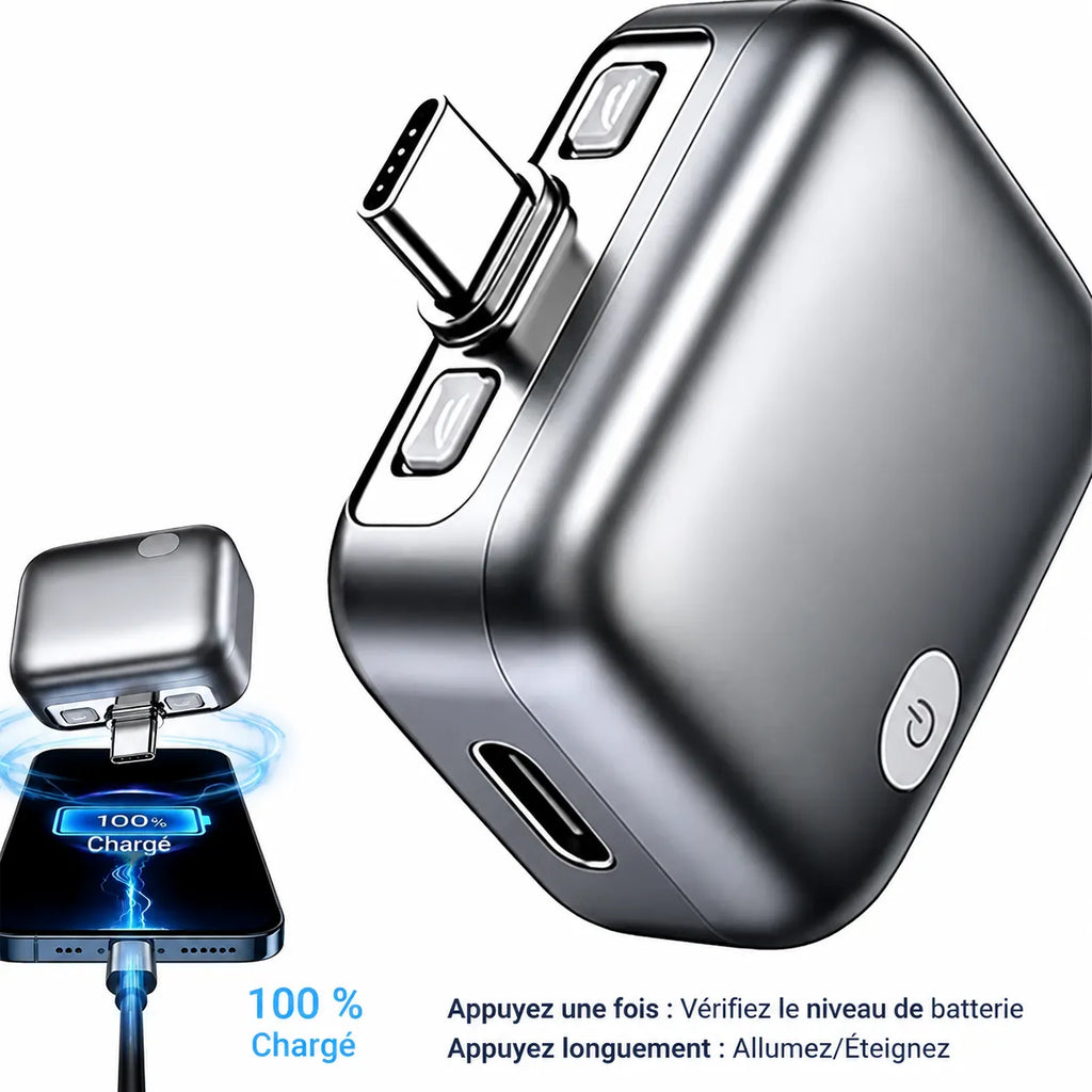 [Uniquement pour Câble Type-C] Protecteur de Batterie Anti-Surcharge Hexibii 140W | Déconnexion Physique & Éjection Automatique | Paiement à la Livraison (COD)