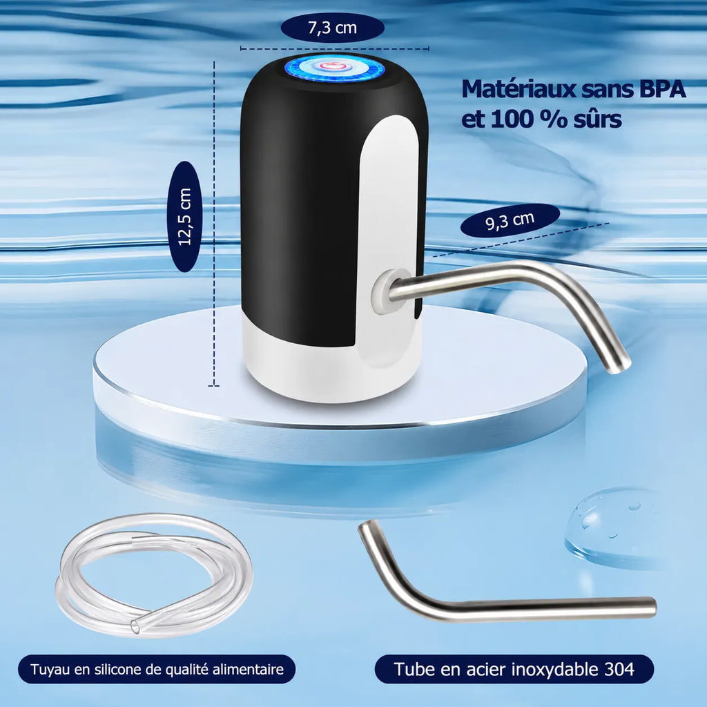 Pompe à Eau Électrique Rechargeable | Distributeur Automatique pour Bonbonne de 5 Gallons | Sans BPA & Haute Compatibilité | Livraison Gratuite