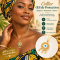Collier Majestueux "Attrape-Rêves Protecteur" – Oeil Céleste & Or Fin