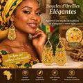 Boucles d'Oreilles Royales "Croissant de Lune" – Finition Dorée Prestige & Cristaux Précieux (Paiement à la Livraison)