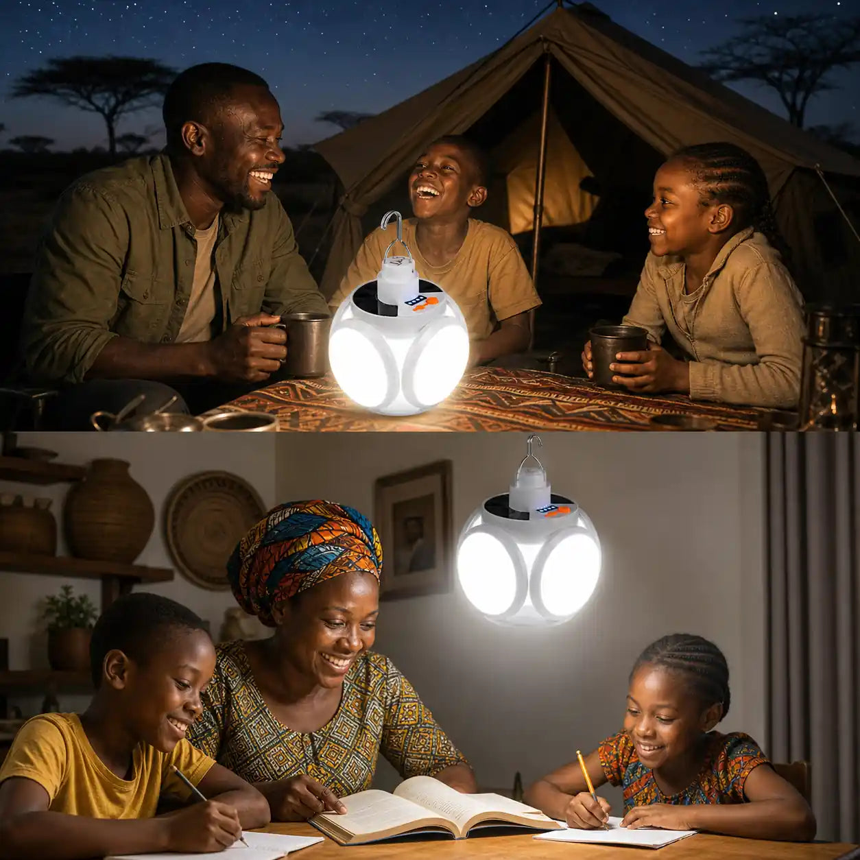 Lanterne Solaire LED Pliable – Design Ballon, Rechargeable USB