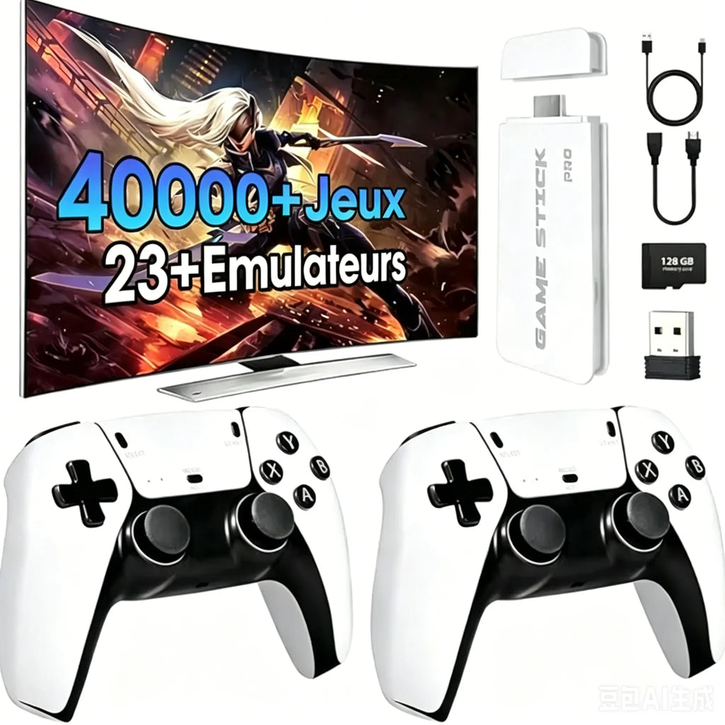 Nouveauté 2026 - Console Rétro HDMI 128Go | 40 000+ Jeux & 2 Manettes | Stock à Dakar | Paiement à la livraison